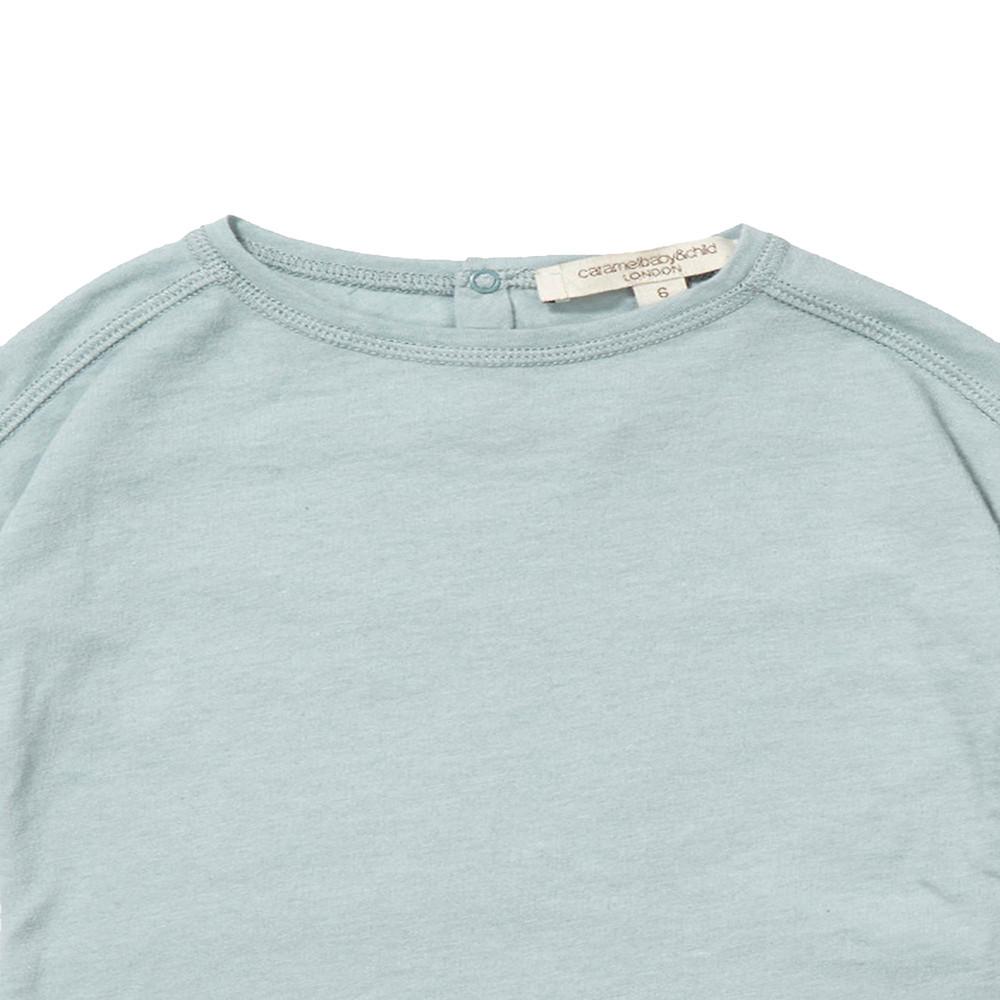 Baby Light Blue Cotton & Wool Jersey T-Shirt