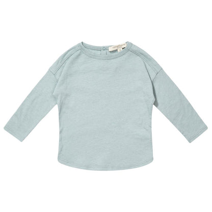 Baby Light Blue Cotton & Wool Jersey T-Shirt
