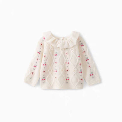 Baby Girls Off White Jumper