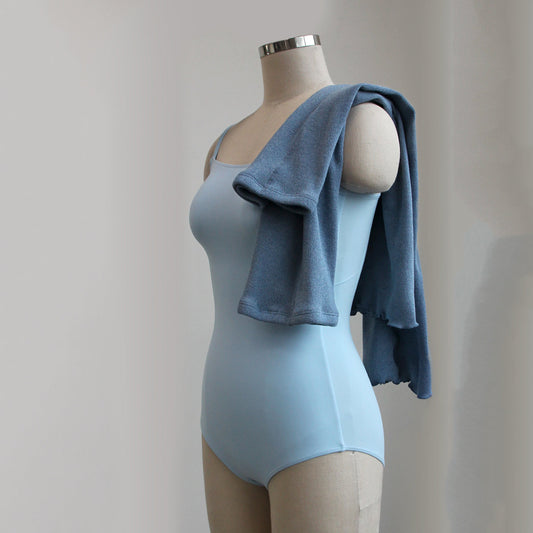 女童蓝色芭蕾舞护腿袜