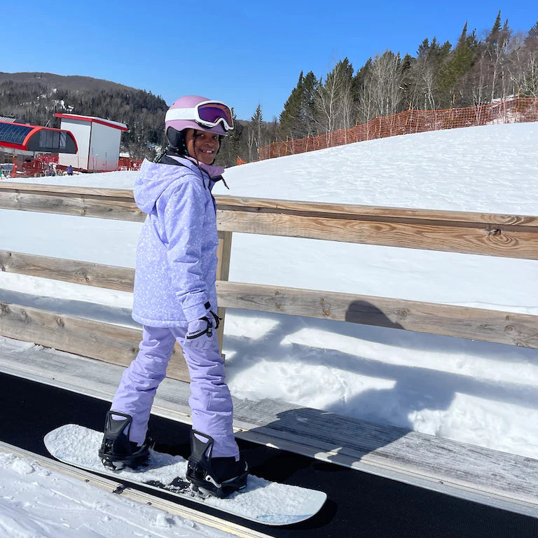 女童紫色滑雪服