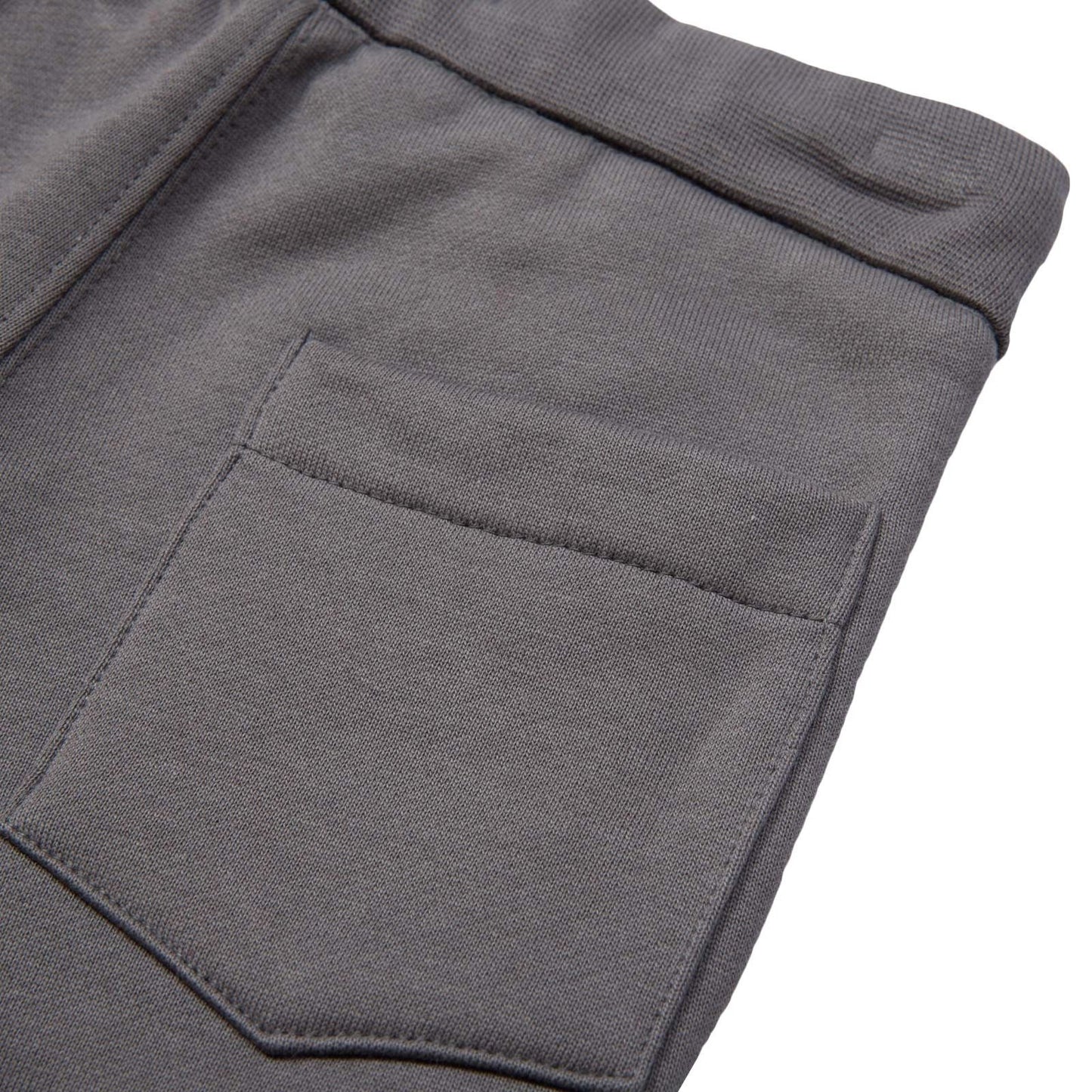 Boys Grey Tracksuit With Check Lined Hood