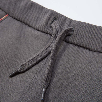 Boys Grey Tracksuit With Check Lined Hood