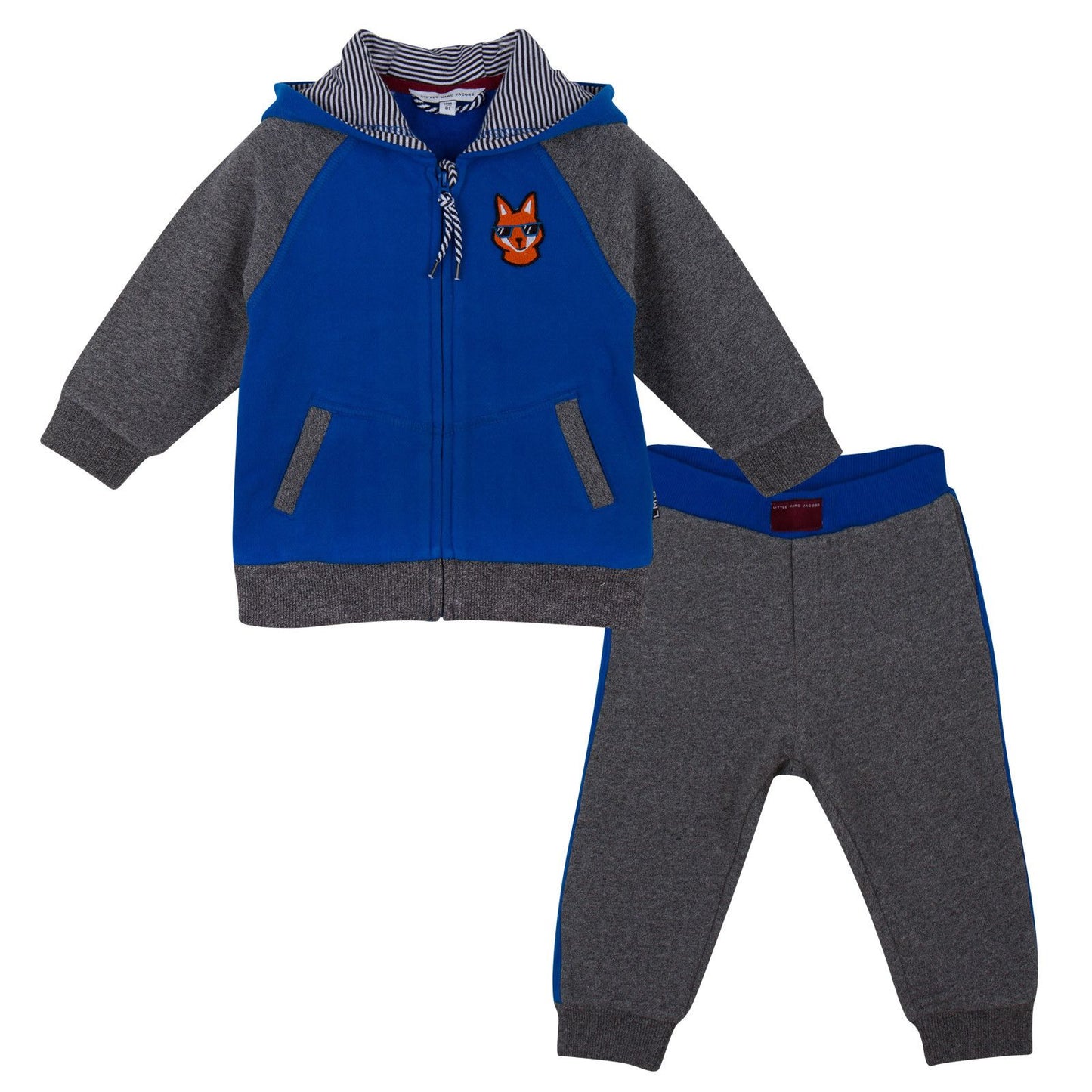 Baby Boys Blue&Grey Hooded Tracksuit