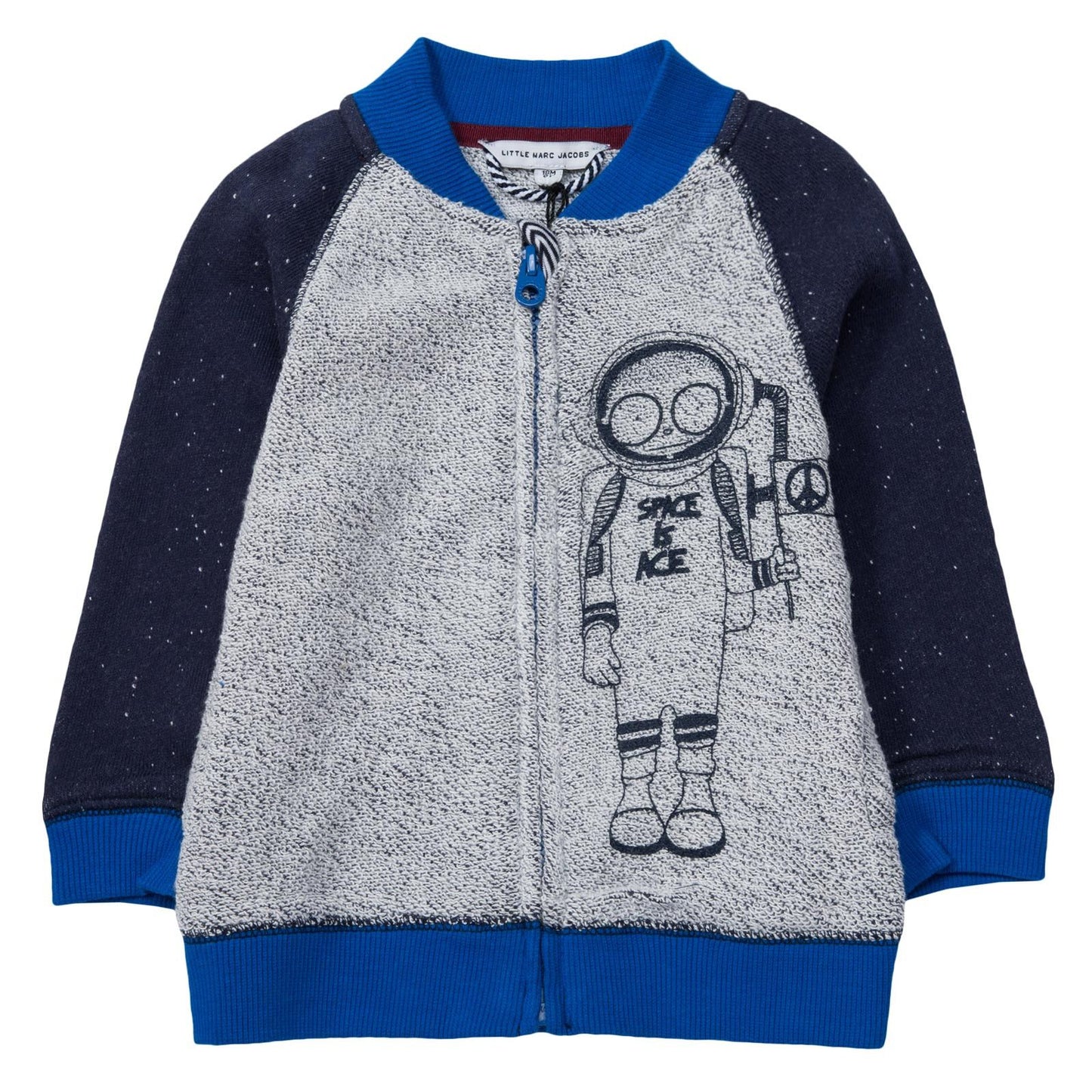 Baby Boys Blue&Grey 'Mr Marc' Spaceman Knitted Cardigan