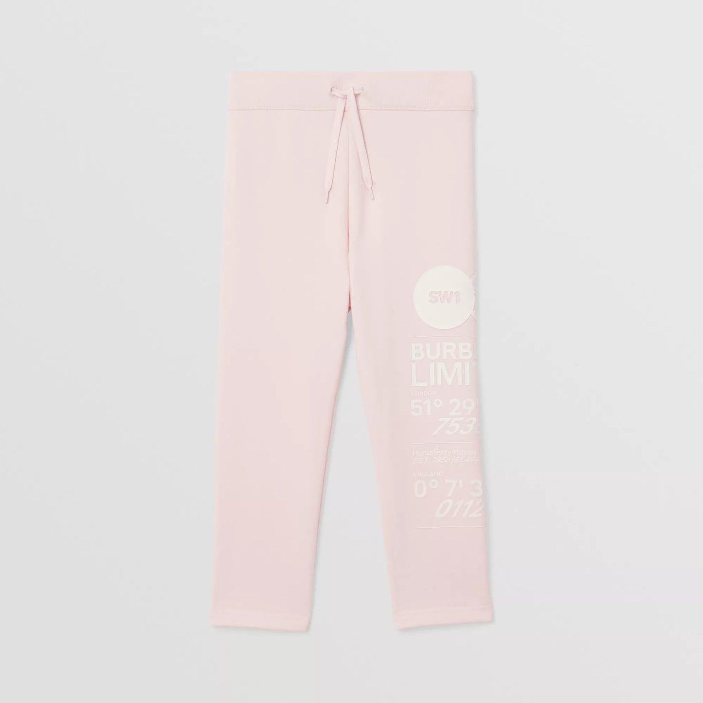 女童粉色Logo棉长裤