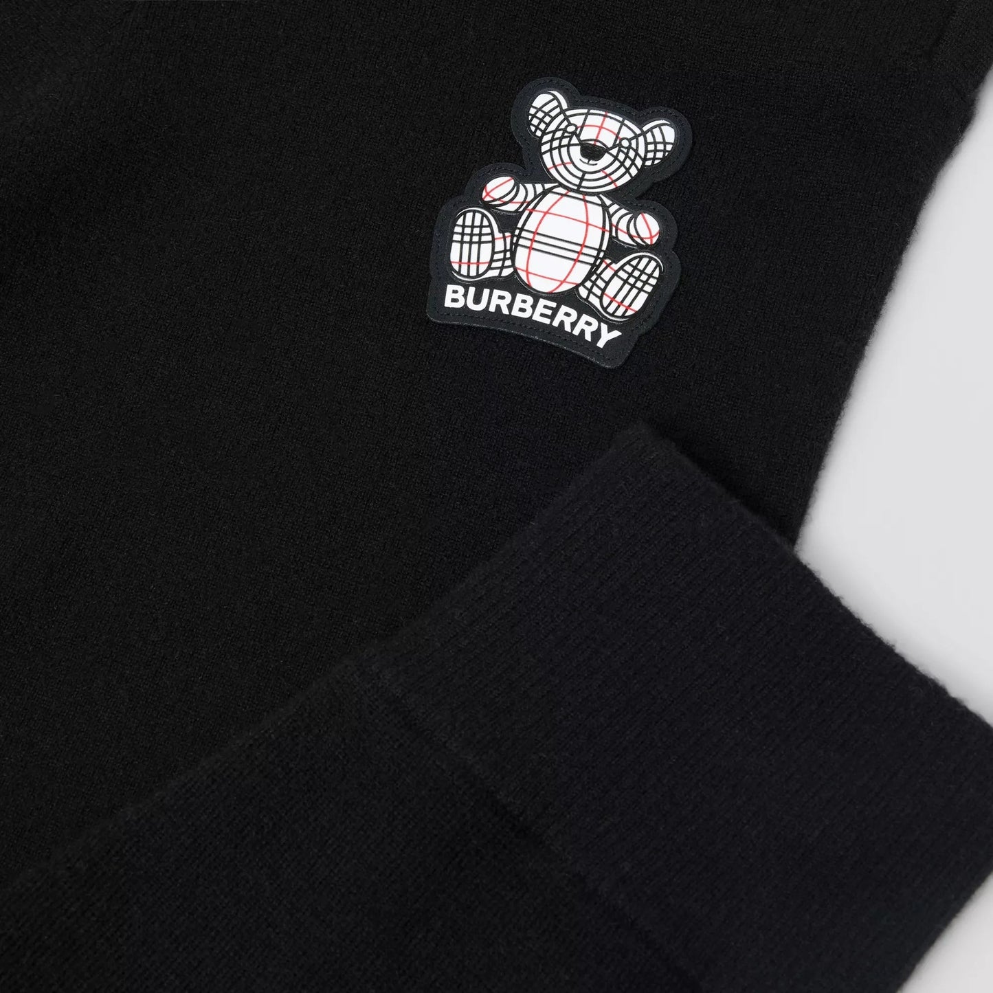 女童黑色羊绒针织长裤