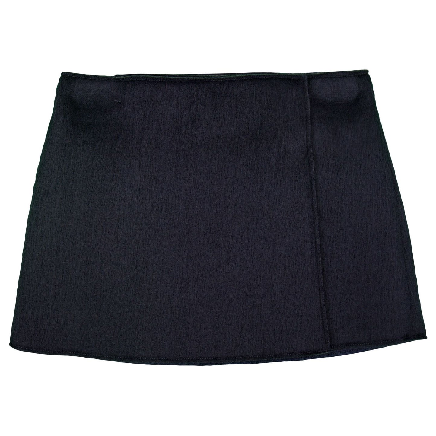 Girls Navy Blue Pasted Synthetic Fur Acrylic Skirt