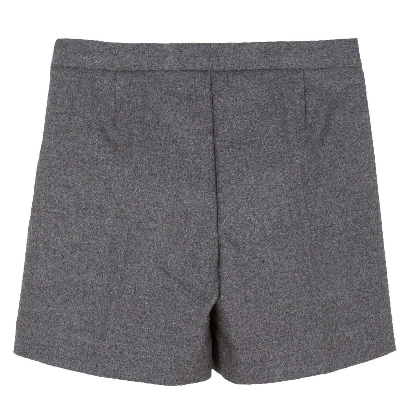Girls Dark Grey Synthetic Wool Bermuda Short