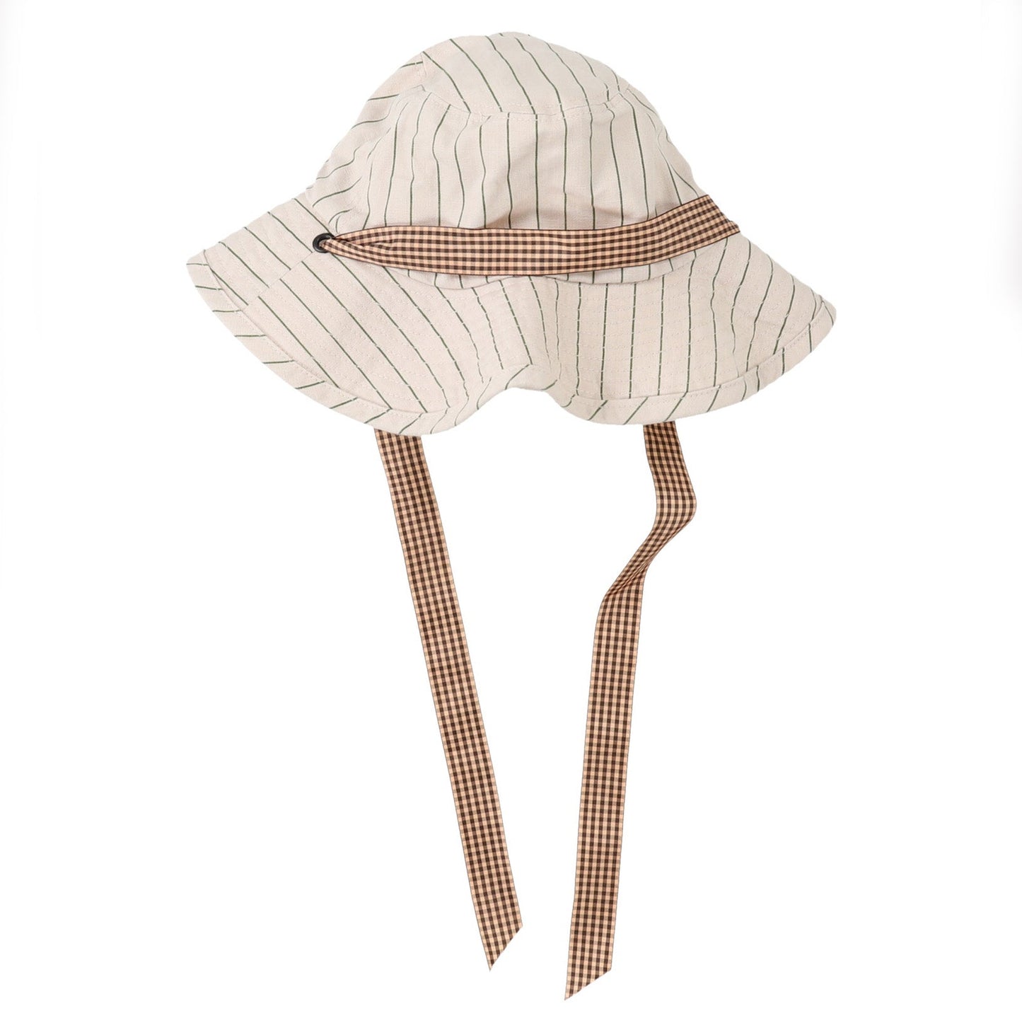 女童白色条纹帽子