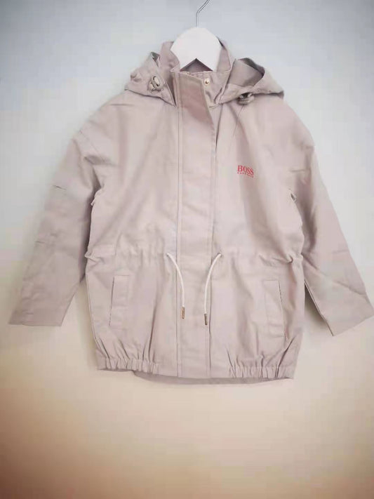 女童沙褐色Logo外套