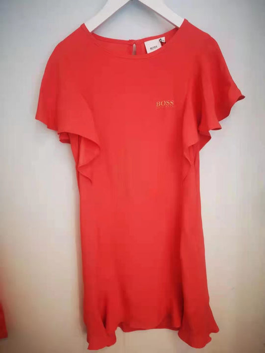 女童橙色Logo连衣裙