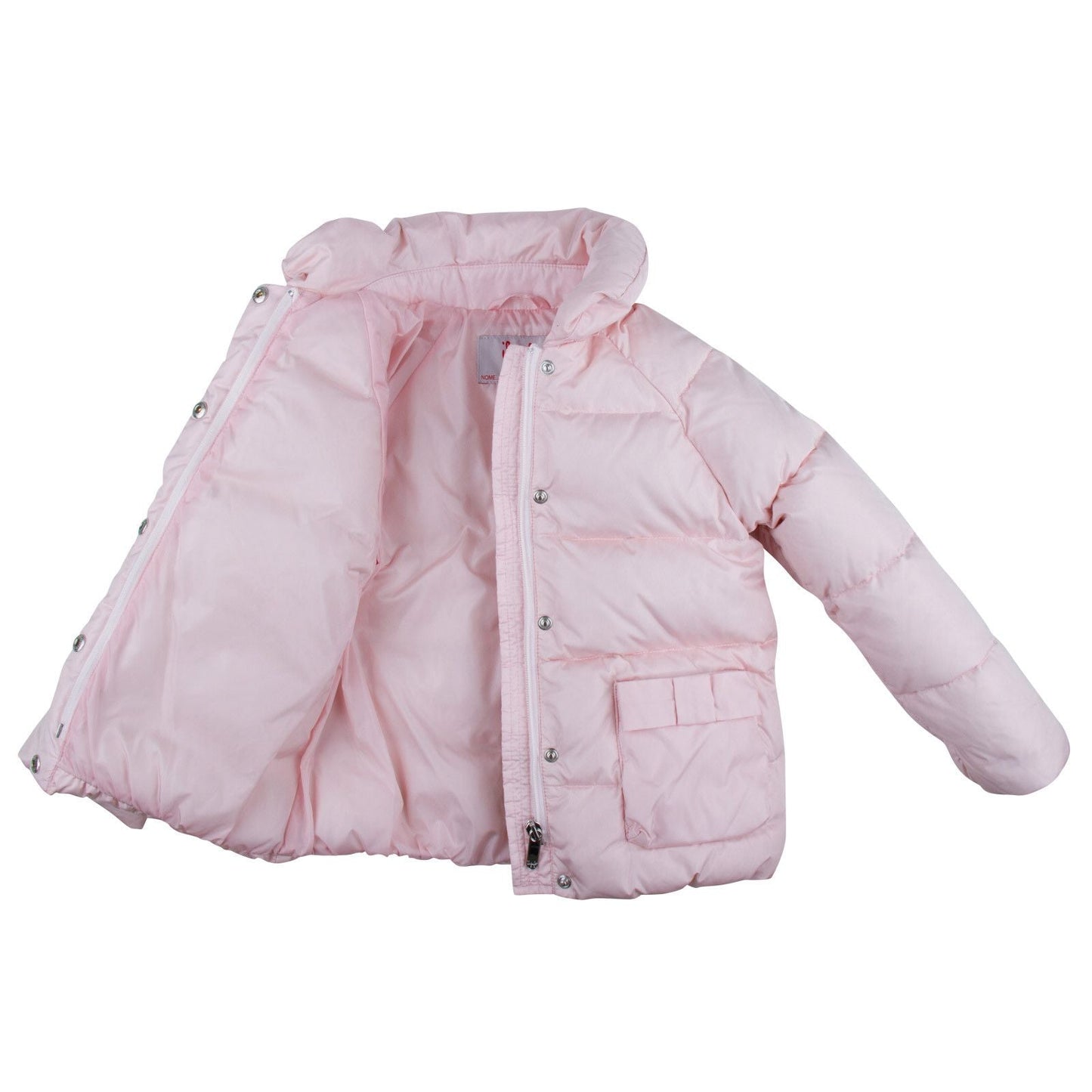 Baby Girls Pink Fur Trims Down Padded Hooded Jacket
