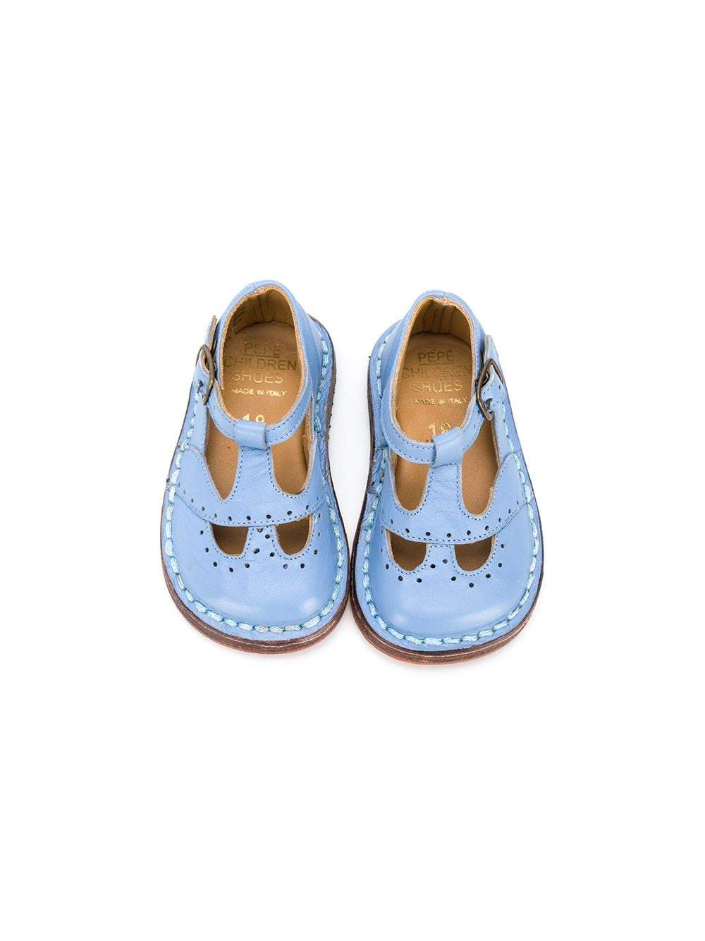 女童蓝色平底鞋