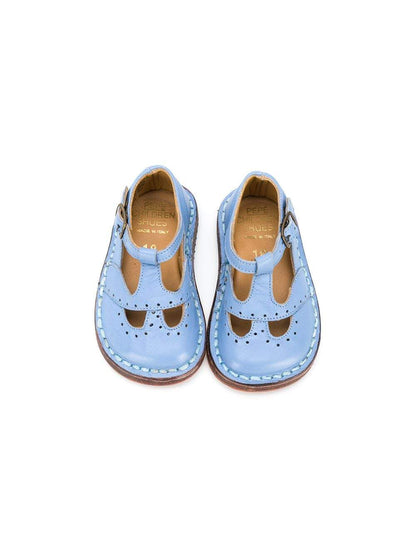 女童蓝色平底鞋