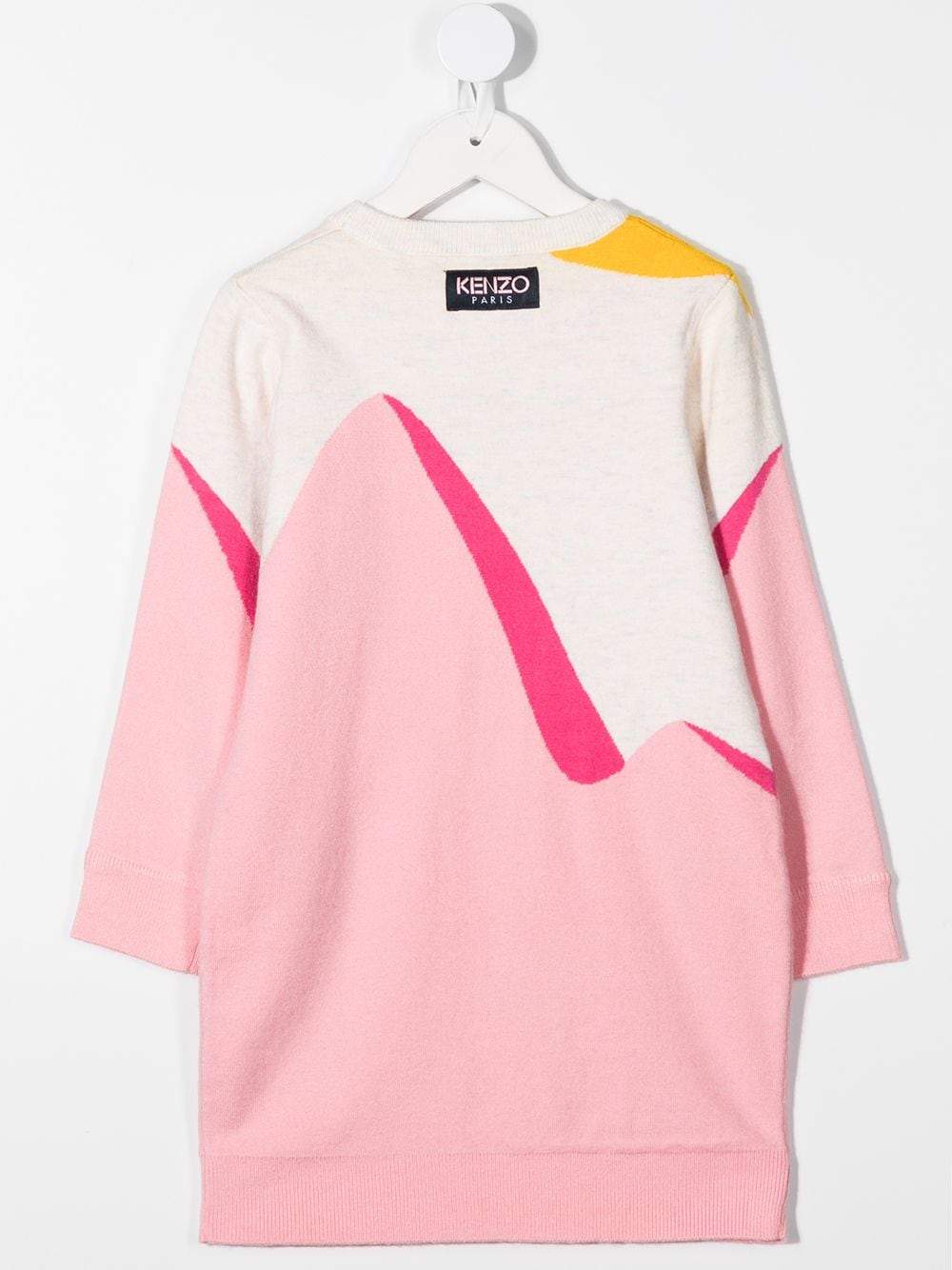 Girls Pink Tiger Knit Dress