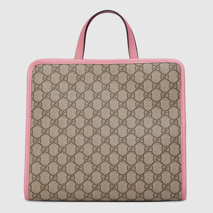 Girls Beige GG Strawberry Handbag