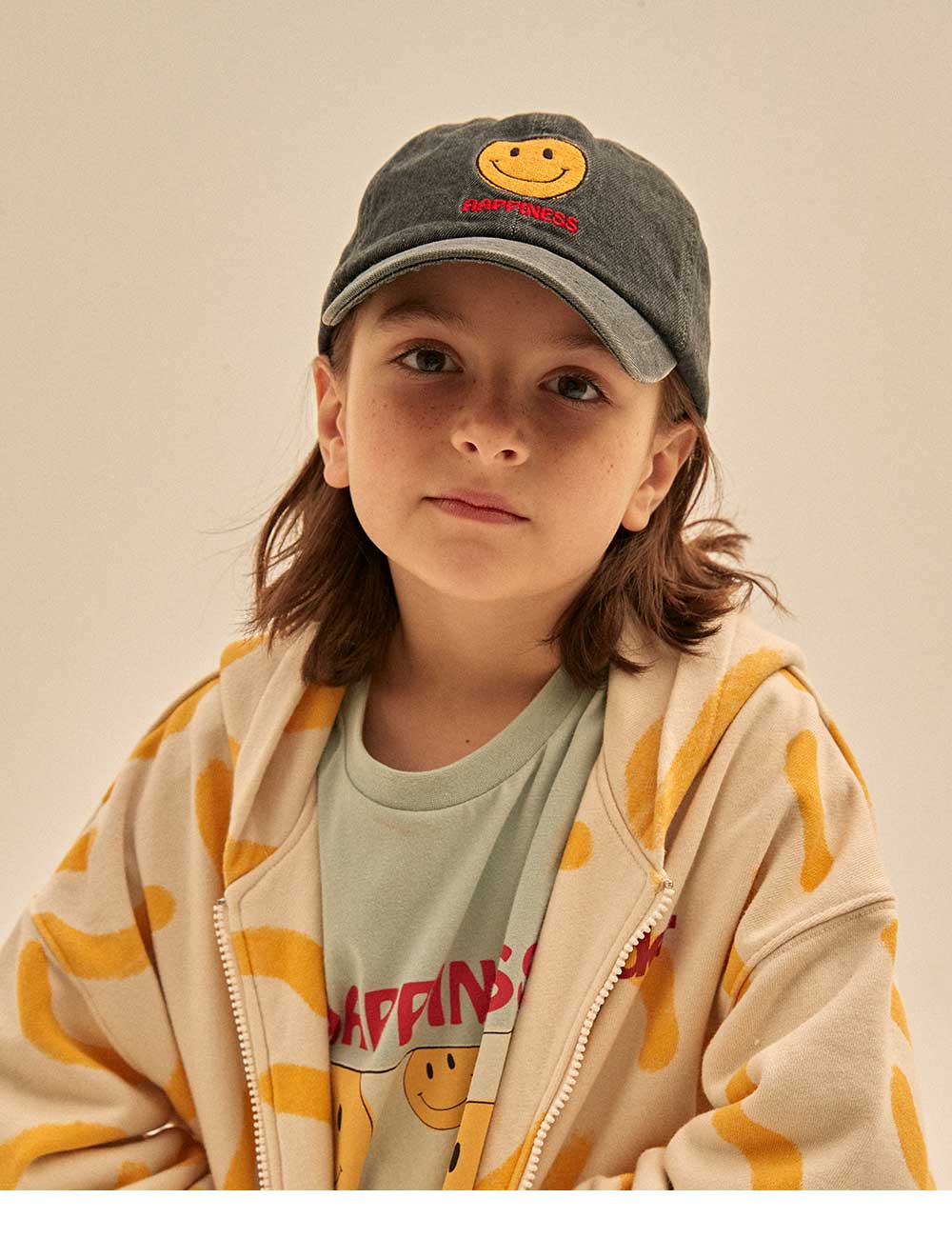 儿童黑色牛仔棒球帽