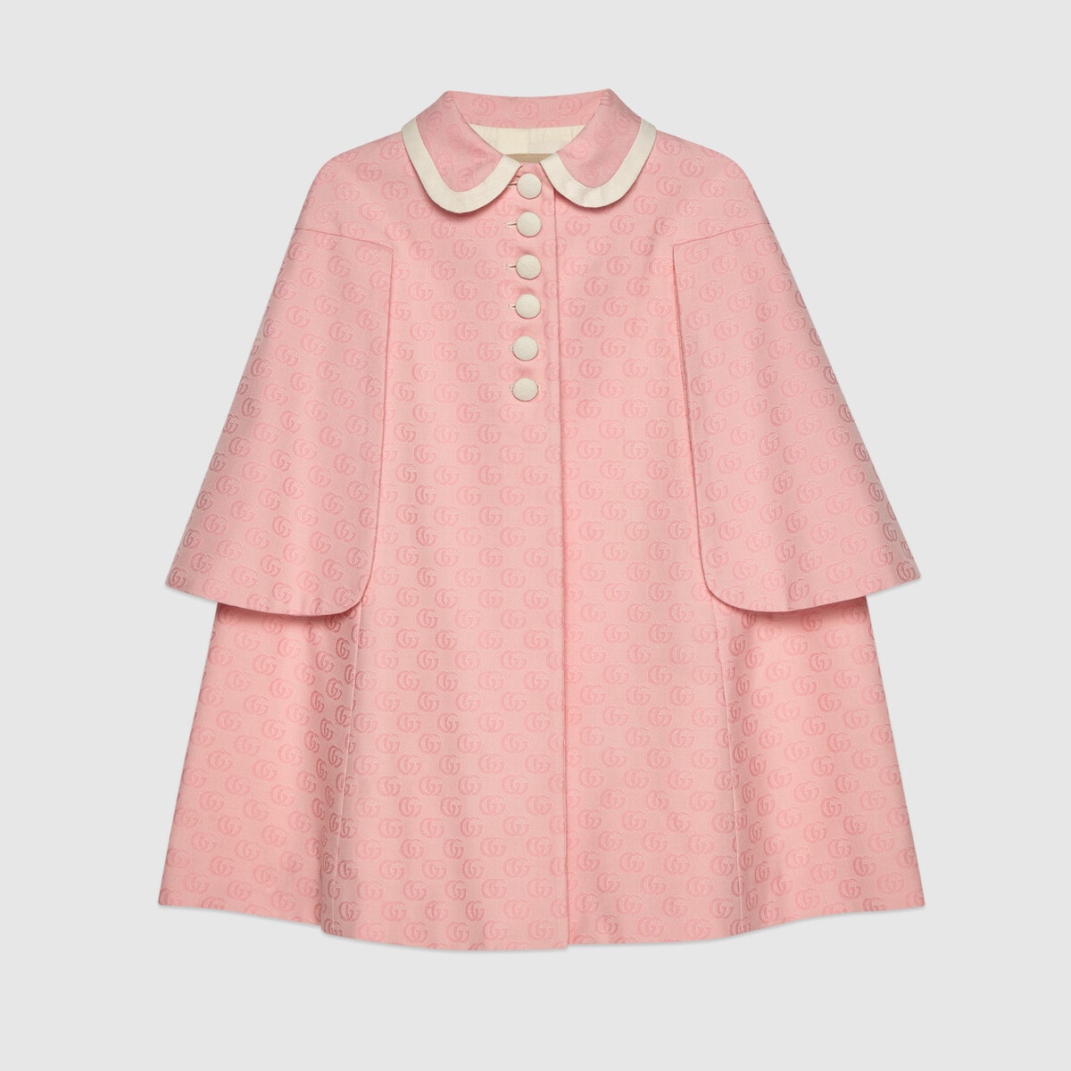 女童粉色棉斗篷