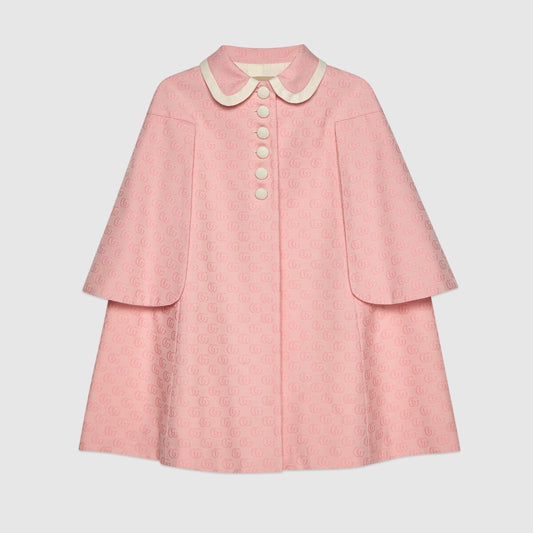 女童粉色棉斗篷