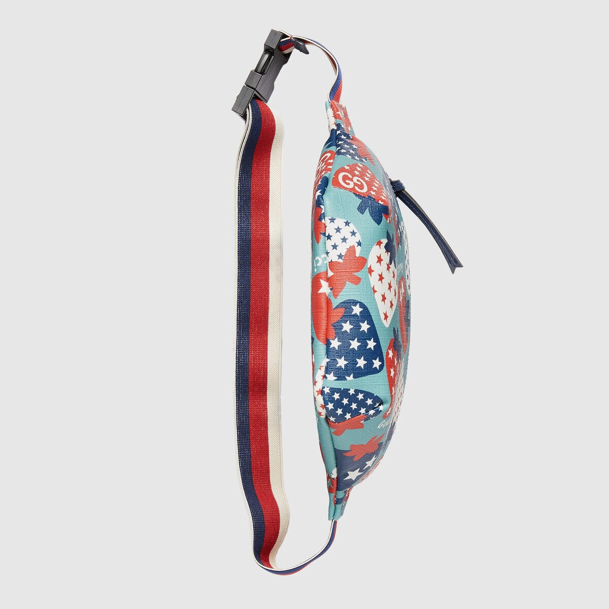 儿童蓝色草莓腰包