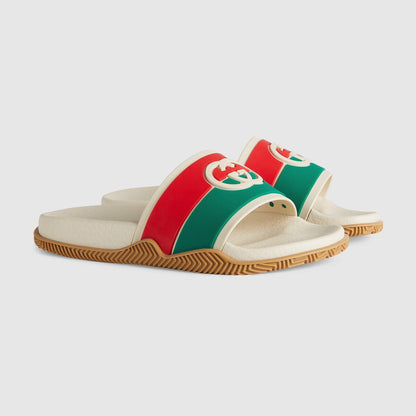 儿童白色Logo拖鞋