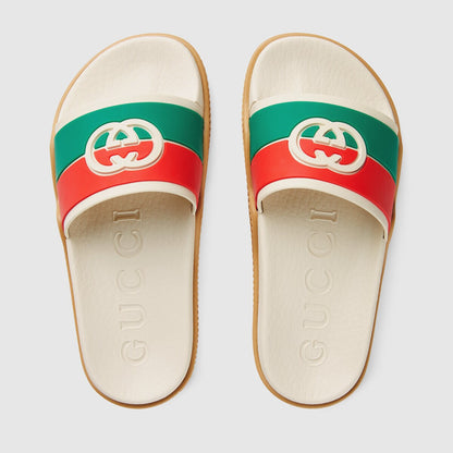 儿童白色Logo拖鞋