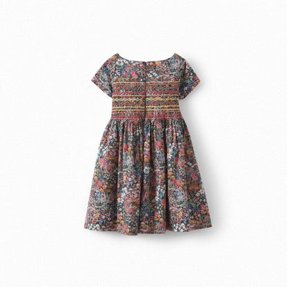 Girls Black Flowers Dress