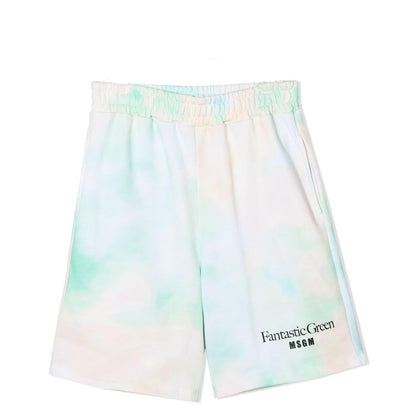儿童绿色渐变棉短裤