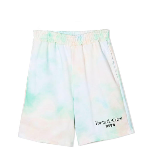 儿童绿色渐变棉短裤