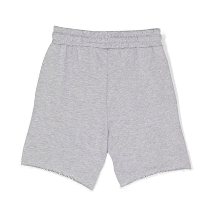 儿童灰色Logo棉短裤