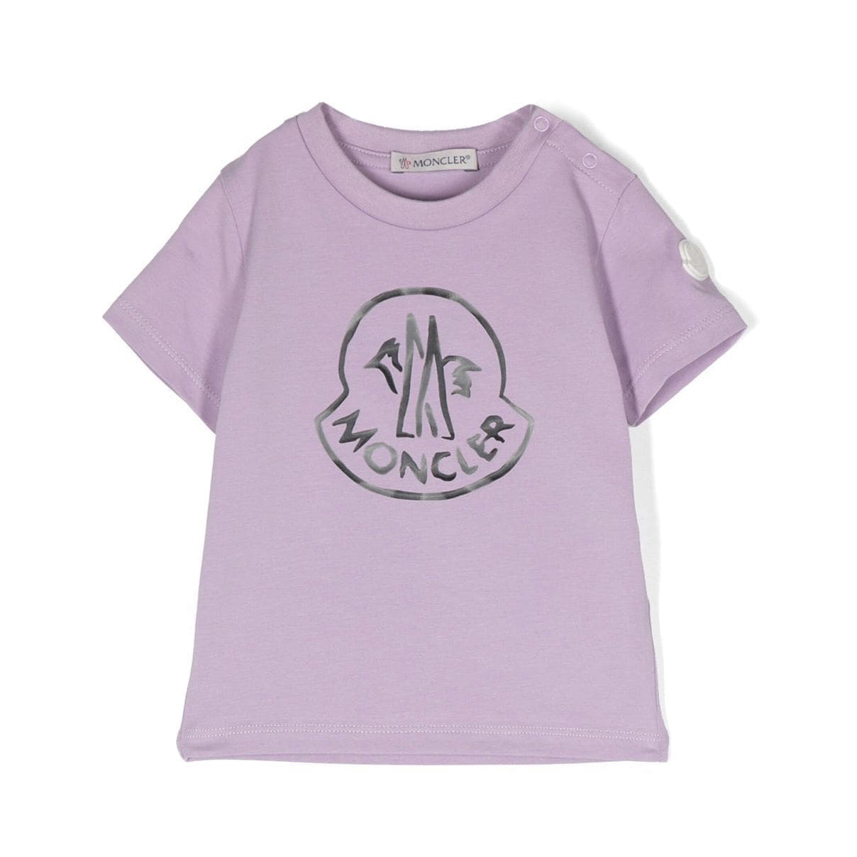 女婴浅紫色Logo棉T恤