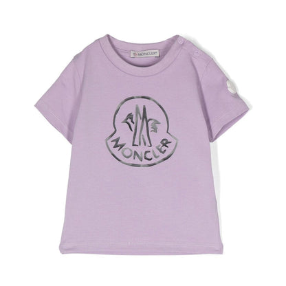 女婴浅紫色Logo棉T恤