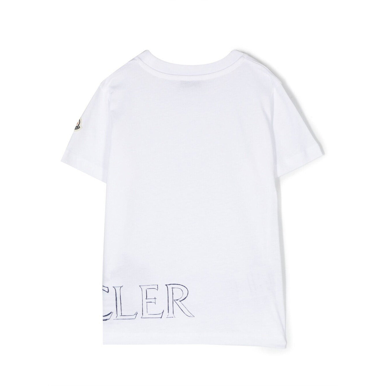 男童白色印花棉T恤