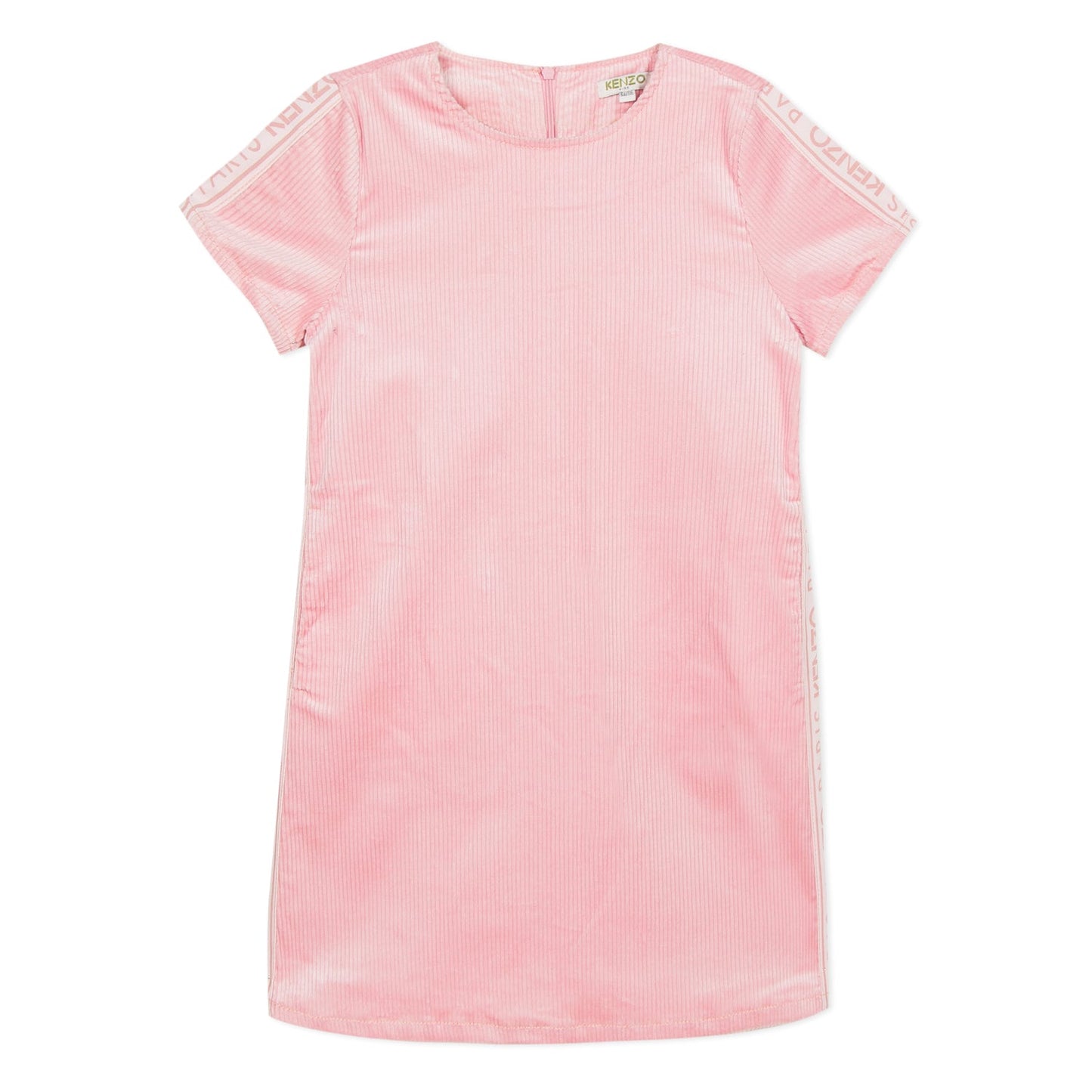 女童粉色棉连衣裙