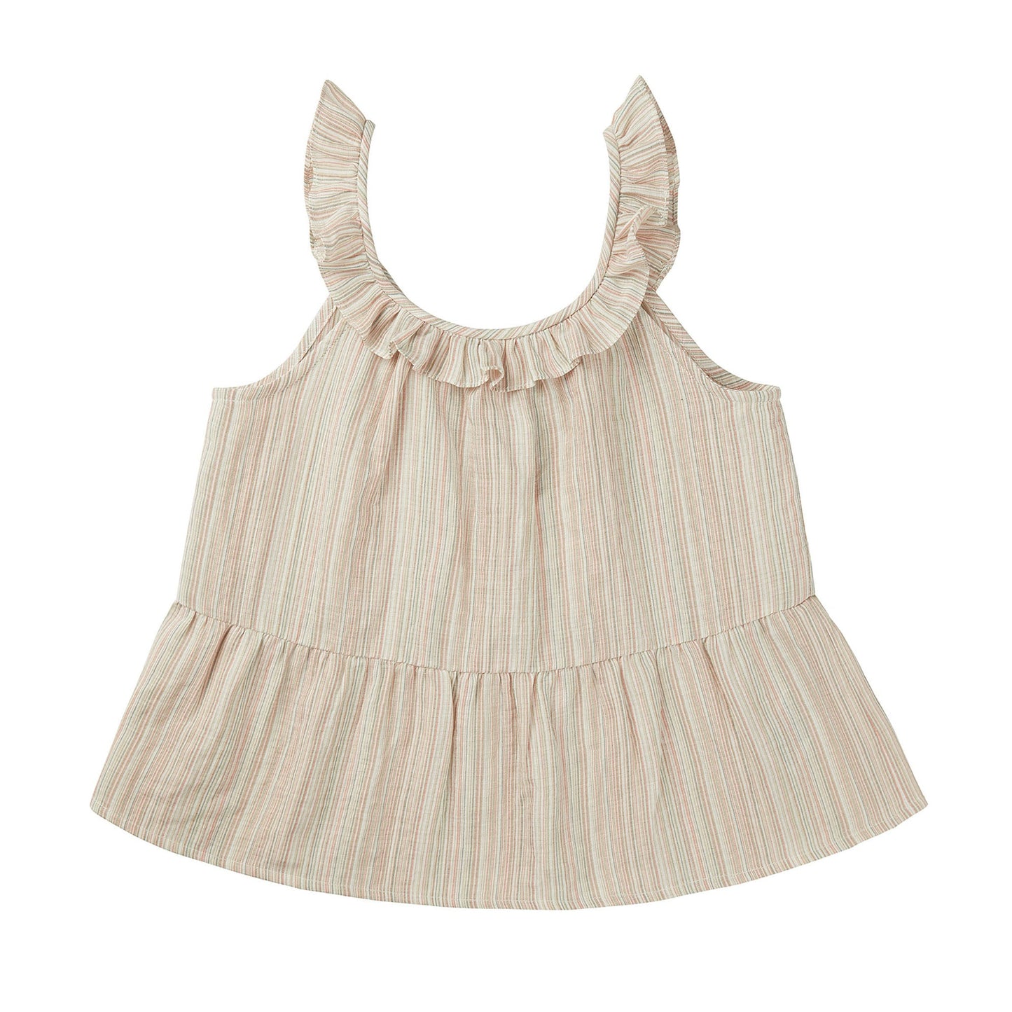 女童珊瑚色条纹上衣