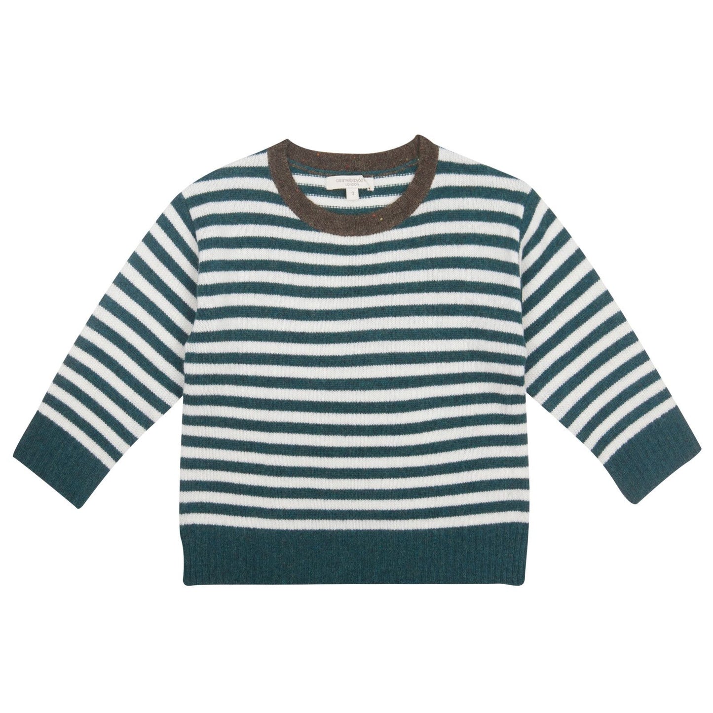 Boys Blue&White Stripe Wool Knitted Sweater