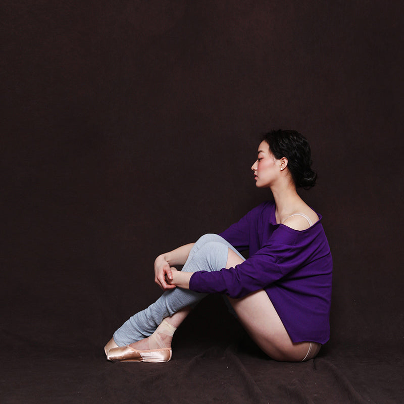 女童紫色芭蕾舞T恤