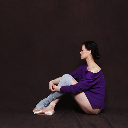 女童紫色芭蕾舞T恤