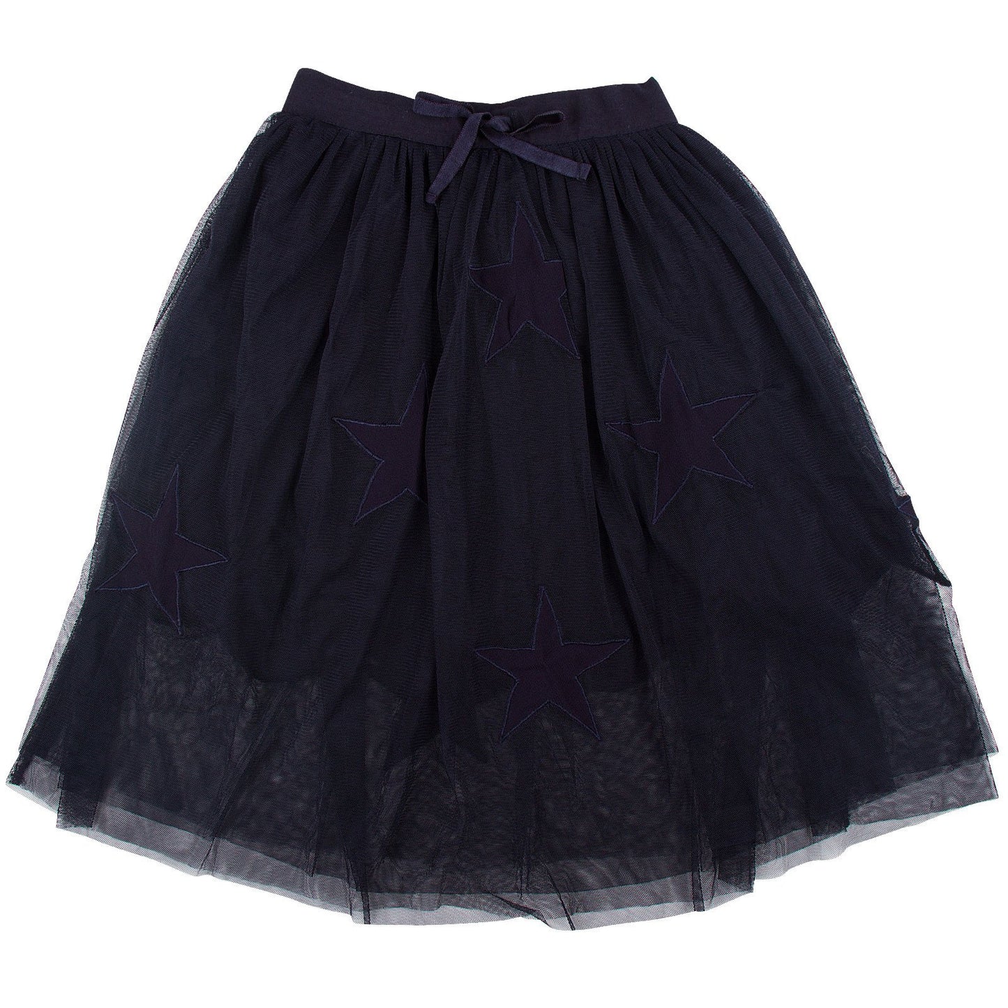 Amalie Girls Navy Blue Stars Embroidered Skirt