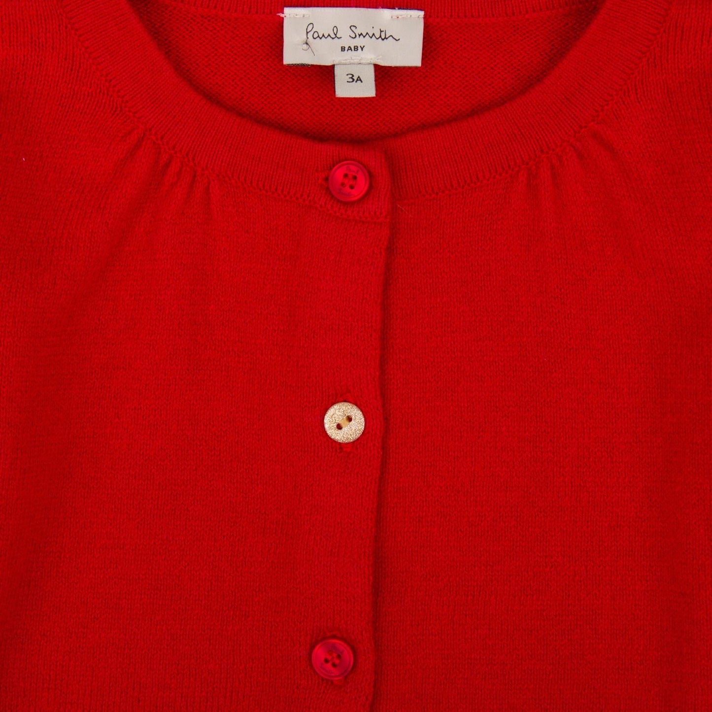 Baby Girls Bright Red  Embroidered Flower Trims Cardigan