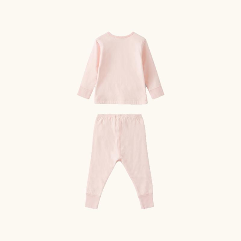Baby Girls Light Pink Cotton Babysuit