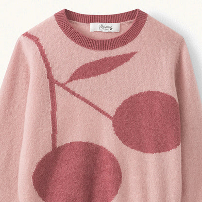 Girls Pink Cherry Cashmere Jumper