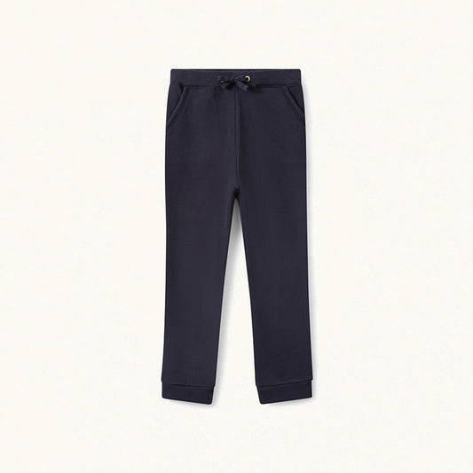 Boys Navy Cotton Joggers