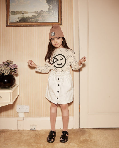 儿童焦糖色针织帽