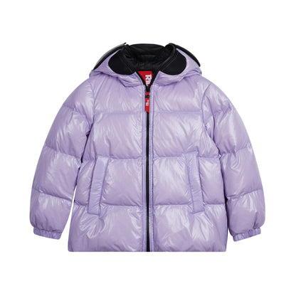 女童淡紫色羽绒服