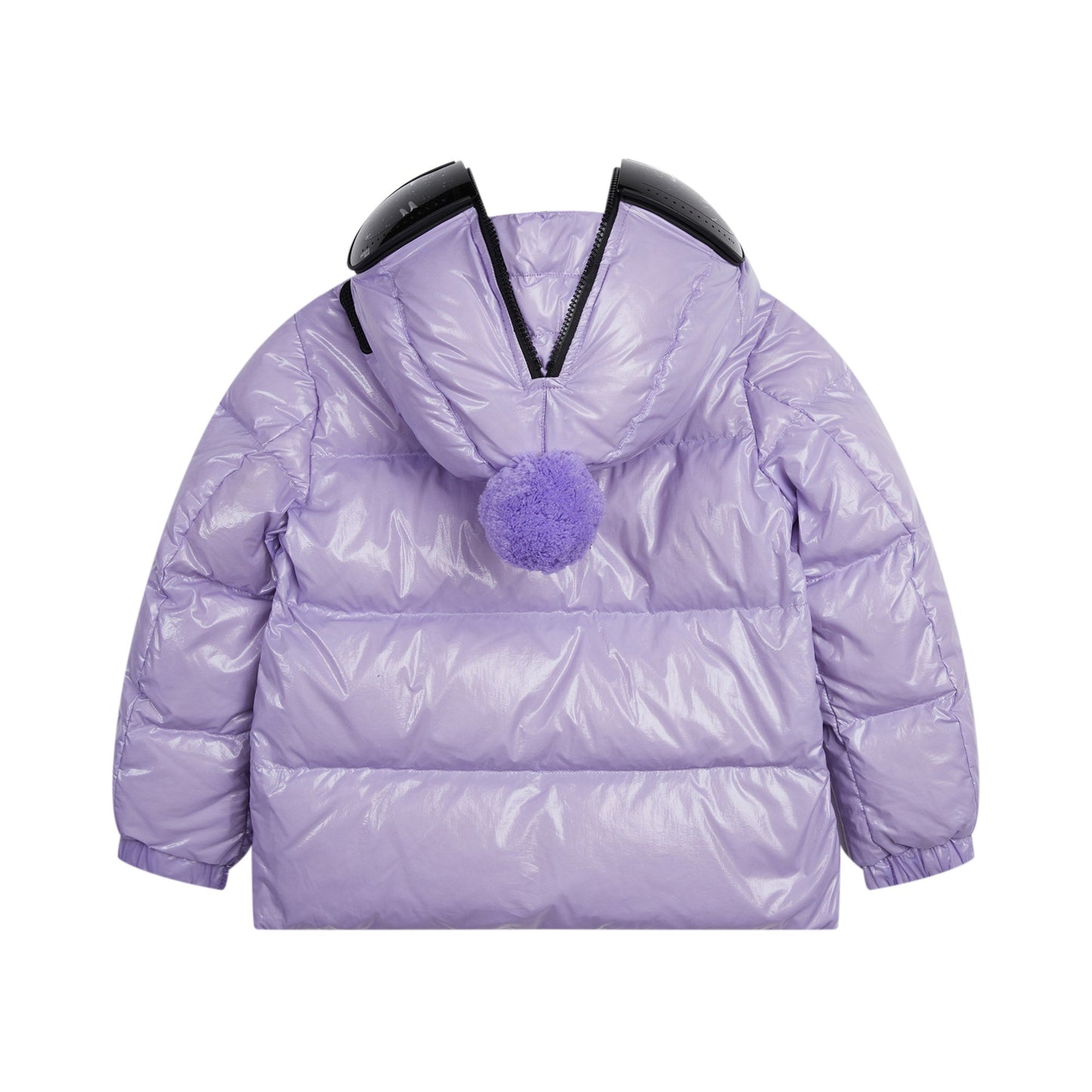 女童淡紫色羽绒服