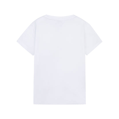 男童白色印花棉T恤