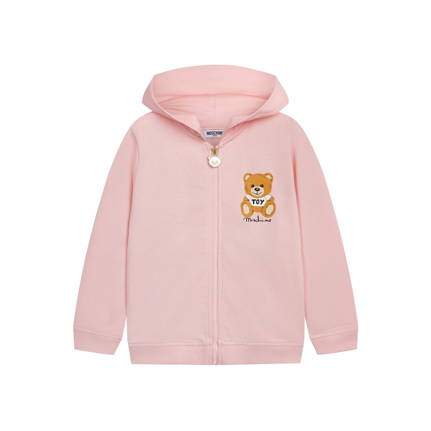 婴儿粉色拉链上衣