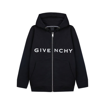 儿童黑色拉链上衣